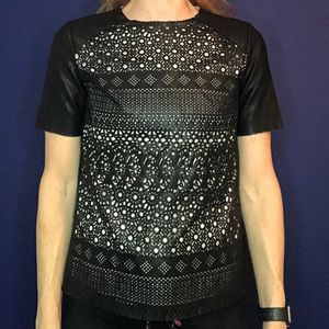 Dolce Vita Laser Cut Vegan Leather Top